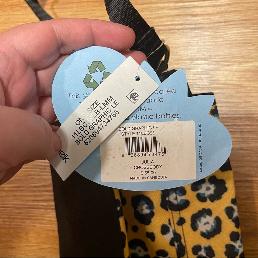 NWT Lily Bloom Julia Crossbody, Bold Graphics Yellow Black Leopard Print - Picture 10 of 10